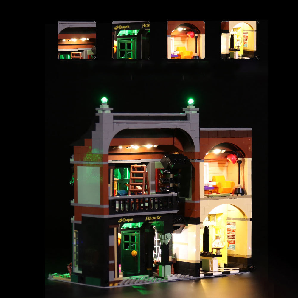 LED-Beleuchtungsset für LEGO® Harry Potter™ Winkelgasse™ 75978 Fernbedienungs-Version