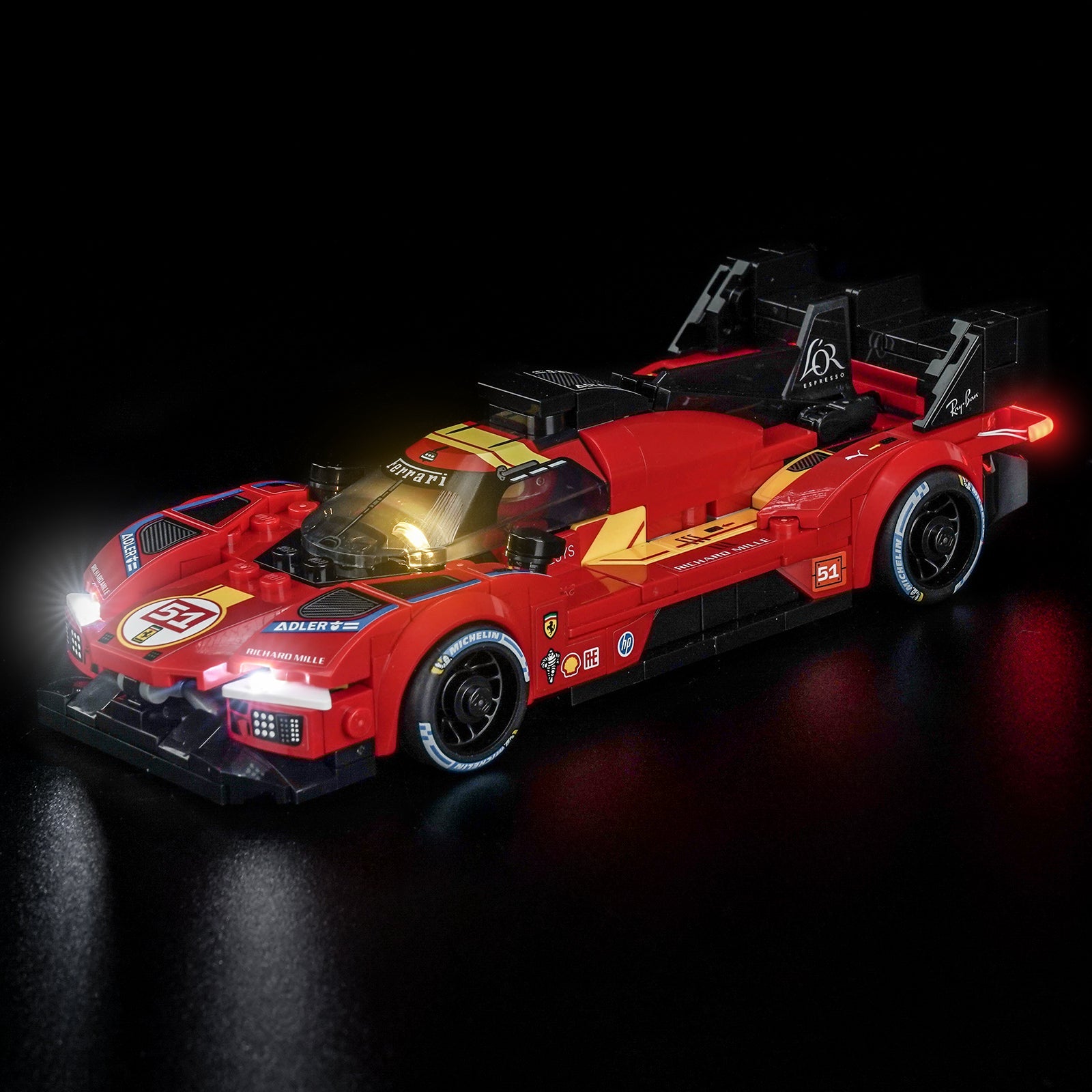 LED-Beleuchtungsset für LEGO® Speed Champions Ferrari 499P 77261 (Elite Edition)