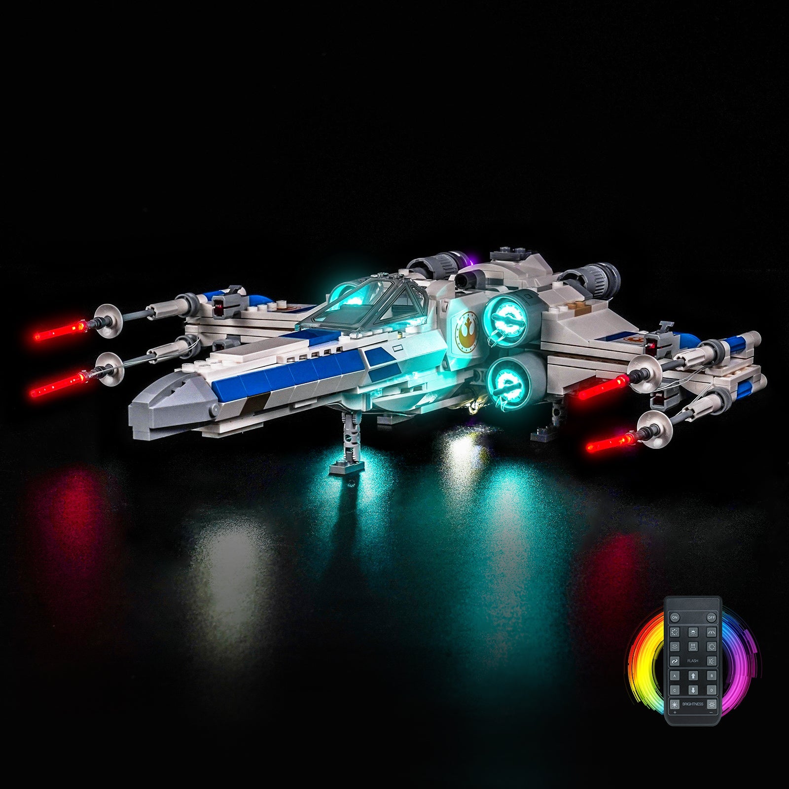 LED-Beleuchtungsset für LEGO® Star Wars New Republic X-Wing Starfighter™ – 75460 Fernbedienungs-Version