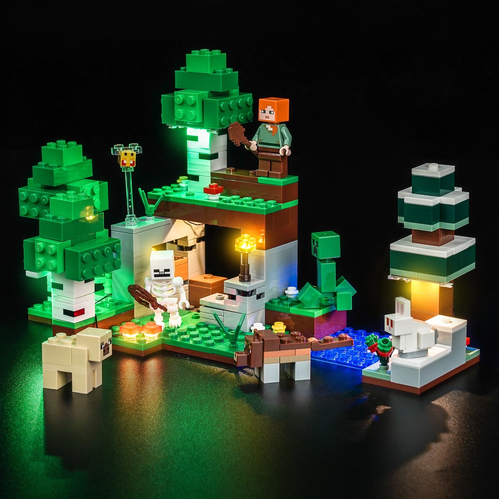 LED-Beleuchtungsset für LEGO® Minecraft Das erste Nacht-Abenteuer 21593 (Elite Edition)