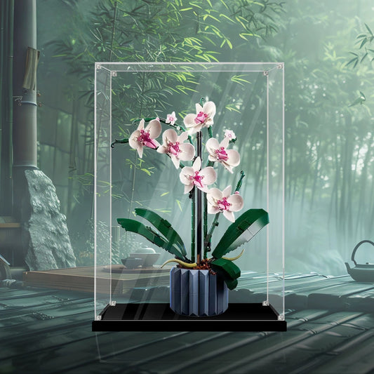 Staubdichte HD-Acryl-Vitrine mit UV-Schutz für LEGO Botanical Collection 10311 Orchidee