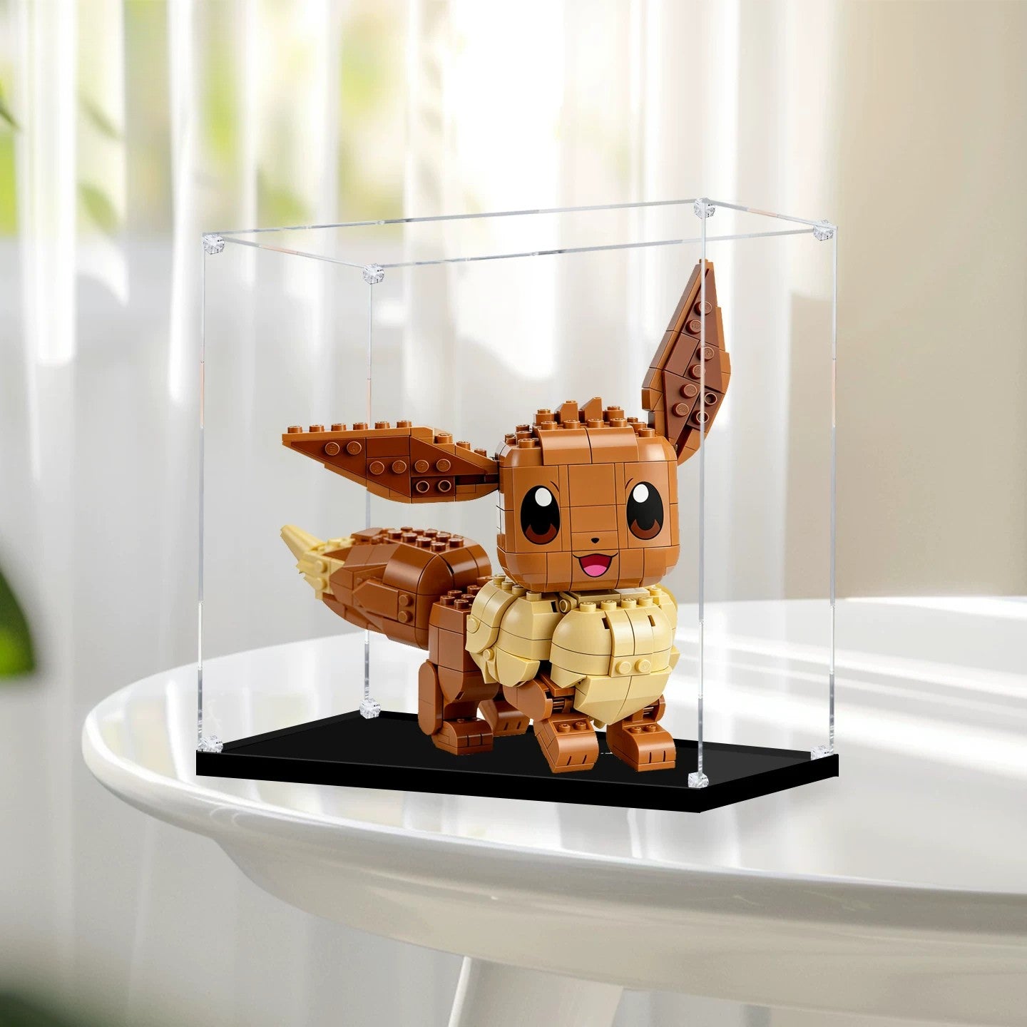 Staubdichte HD-Acryl-Vitrine mit UV-Schutz für LEGO Pokémon 72151 Evoli