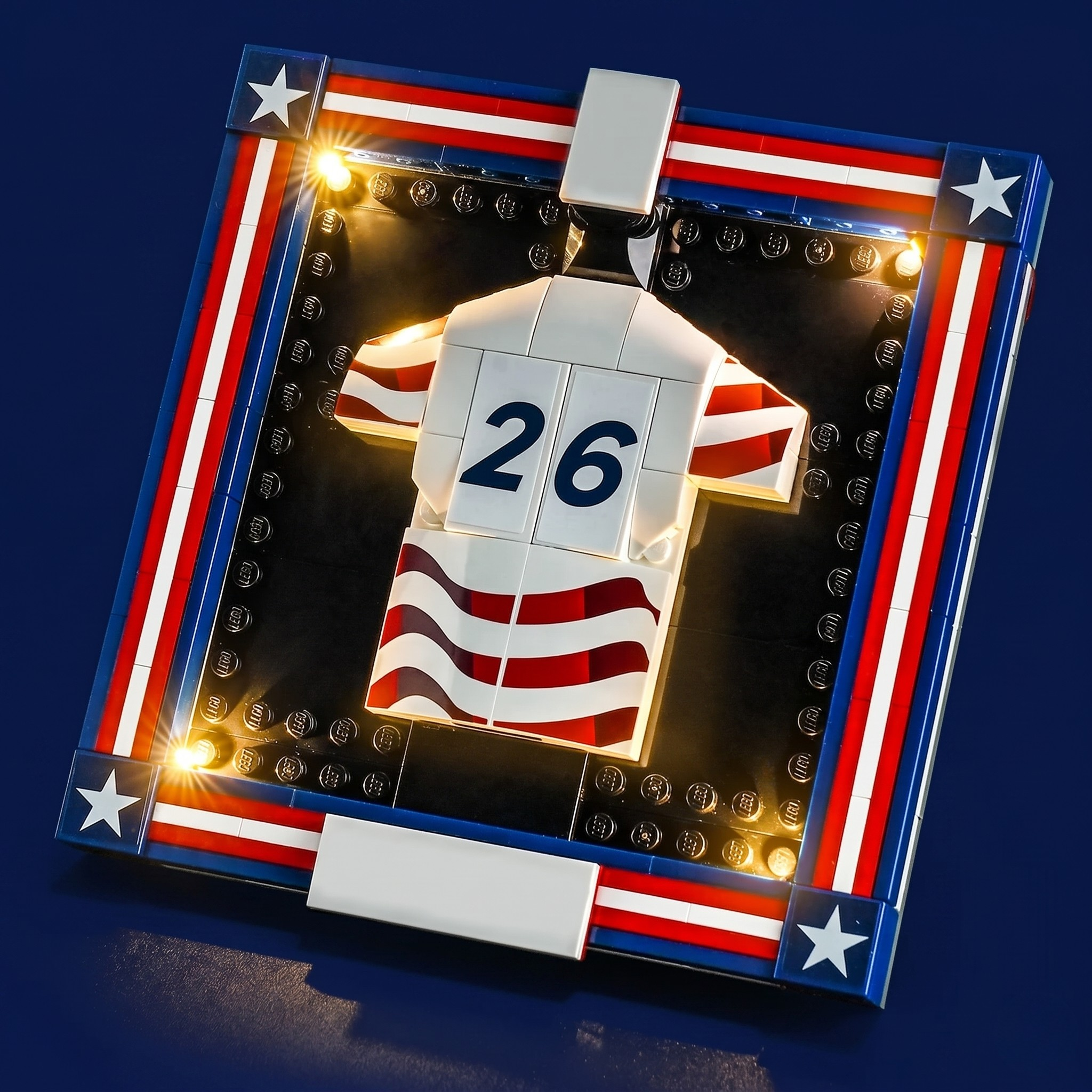 LED-belysningssæt til LEGO® Editions 2026 U.S. Soccer landsholdstrøje – 43033 (glans-udgave)