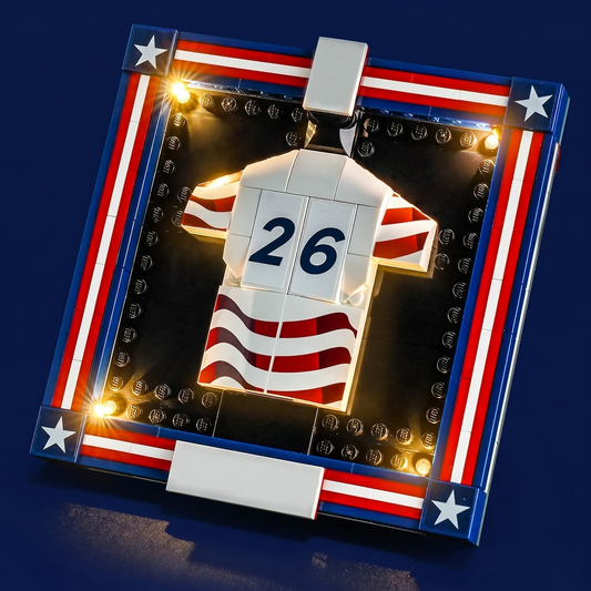 LED-belysningssæt til LEGO® Editions 2026 U.S. Soccer landsholdstrøje – 43033 (glans-udgave)
