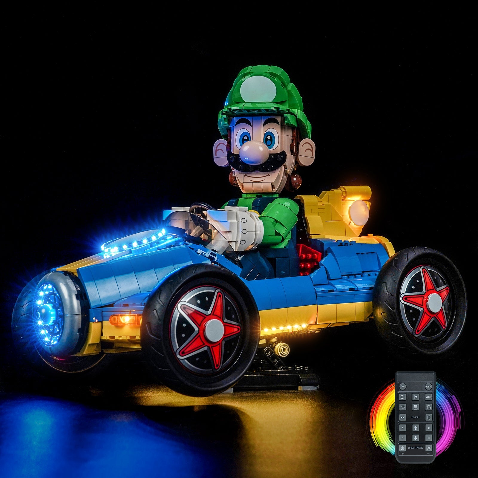 Set di Illuminazione LED per LEGO® Super Mario Mario Kart™ Luigi & Mach 8 – 72050 Versione con Telecomando
