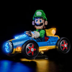 Set di Illuminazione LED per LEGO® Super Mario Mario Kart™ Luigi & Mach 8 – 72050 Versione con Telecomando