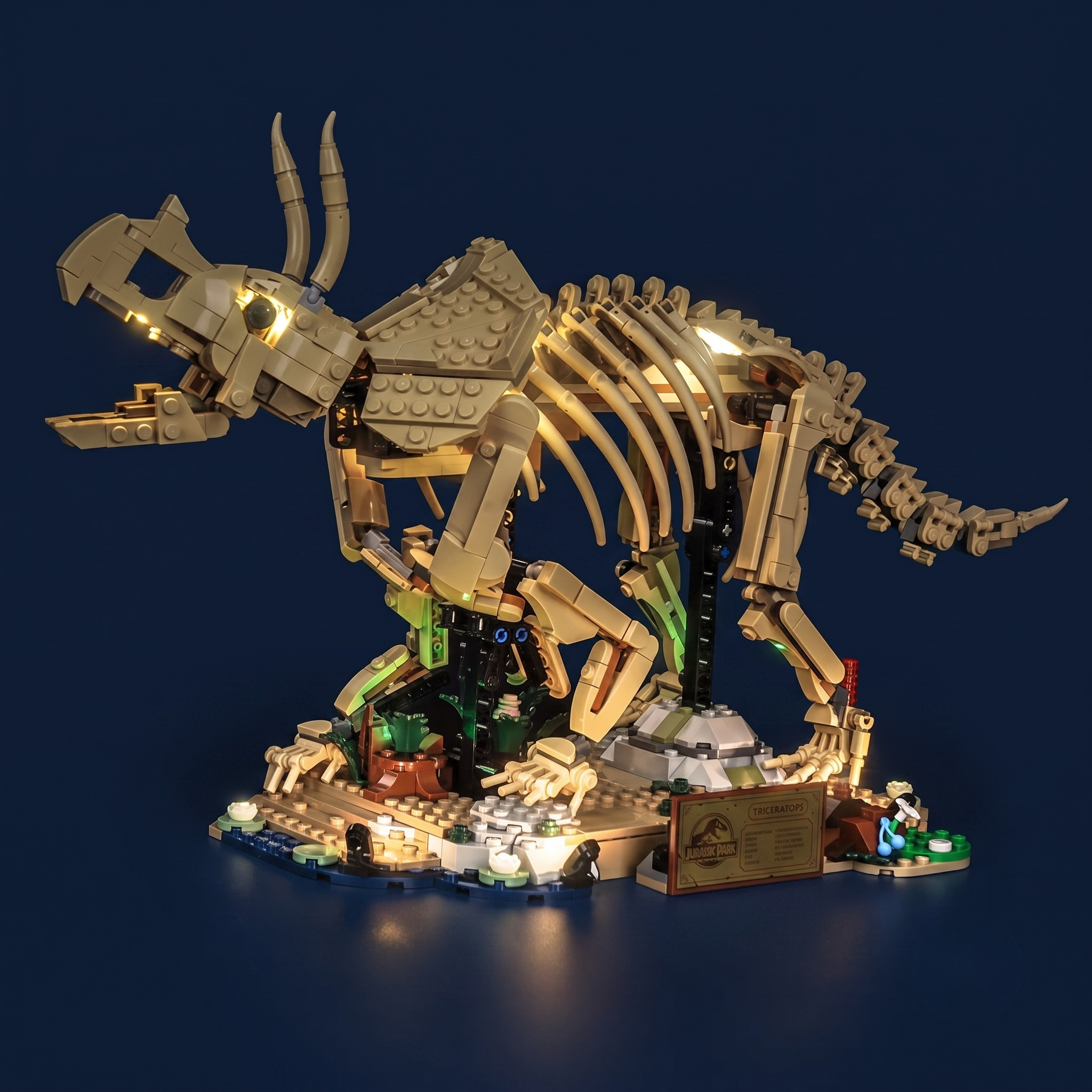 LED-Beleuchtungsset für LEGO® Jurassic World Dinosaurier-Fossilien: Triceratops 77985