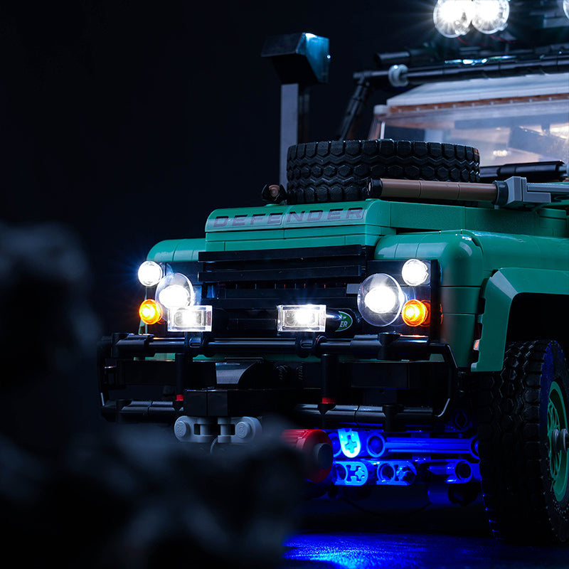 LED-Beleuchtungsset für LEGO® Icons Land Rover Classic Defender 90 10317 Fernbedienungs-Version