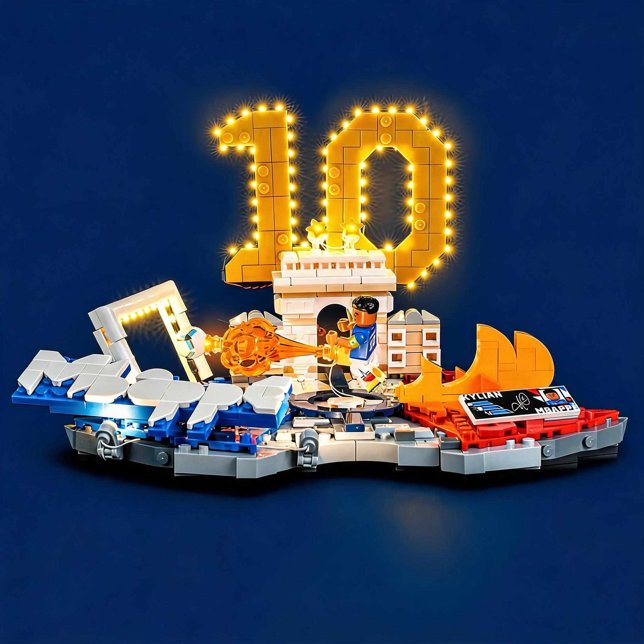 LED-belysningssæt til LEGO® Editions Kylian Mbappé – Fodboldhøjdepunkter 43013 (Elite Edition)