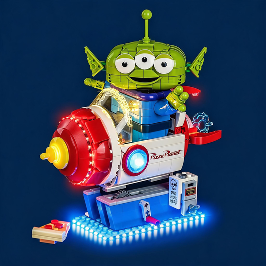 LED-Beleuchtungsset für LEGO® Disney Alien mit Pizza Planet Raketen-Fahrgeschäft – 43307 (Galaktische Edition)