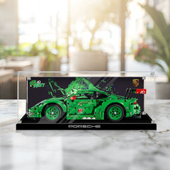 Staubdichte HD-Acryl-Vitrine mit UV-Schutz für LEGO Technic 42224 Porsche 911 GT3 R Rennwagen „Rexy“