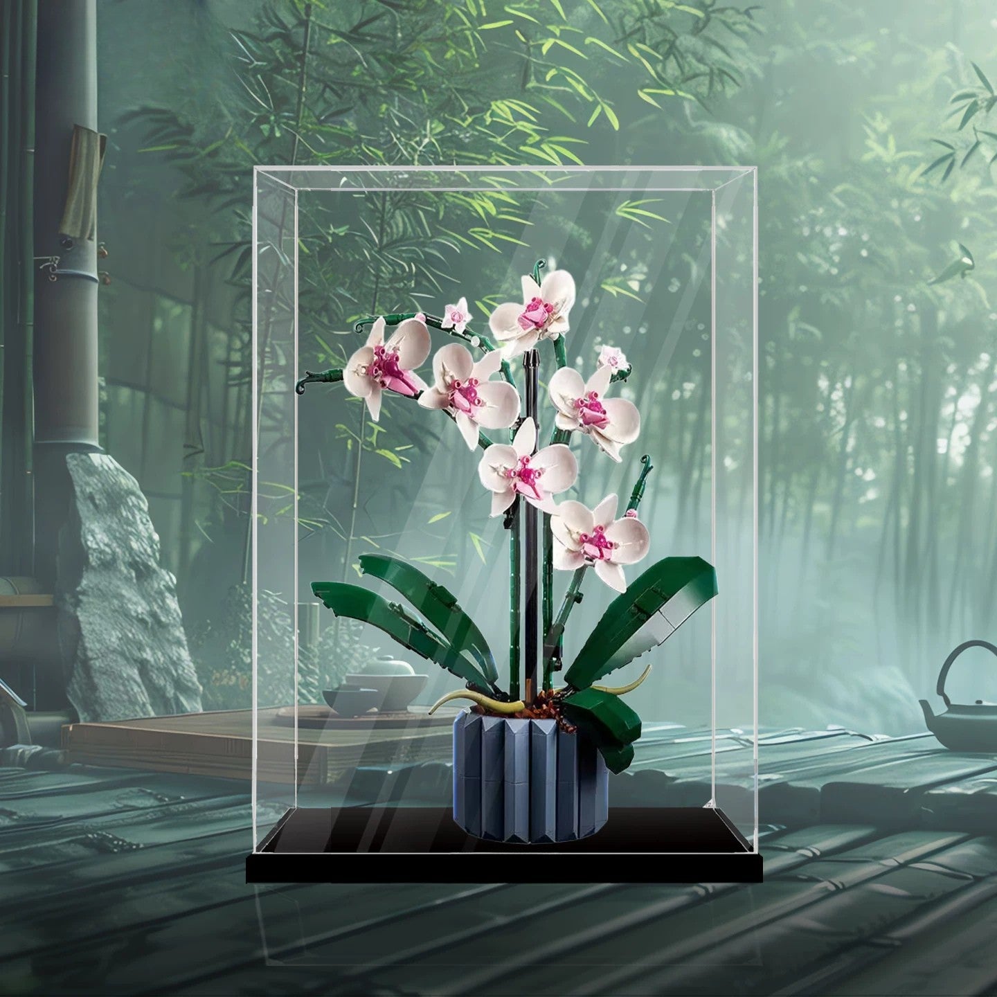 Staubdichte HD-Acryl-Vitrine mit UV-Schutz für LEGO Botanical Collection 10311 Orchidee