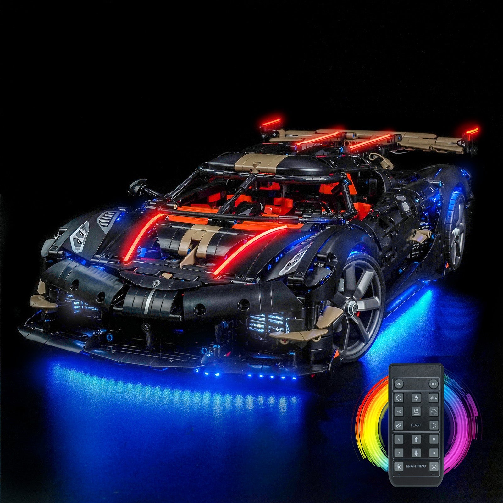 Bricklightlab Light Kit for LEGO Technic Koenigsegg Sadair's Spear Megacar 42232