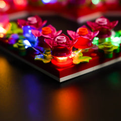 LED-Beleuchtungsset für LEGO® Herz-Ornament 40638 Fernbedienungs-Version