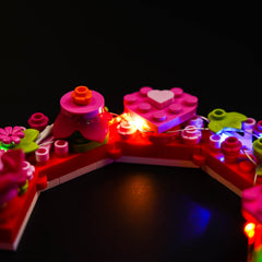 LED-Beleuchtungsset für LEGO® Herz-Ornament 40638 Fernbedienungs-Version