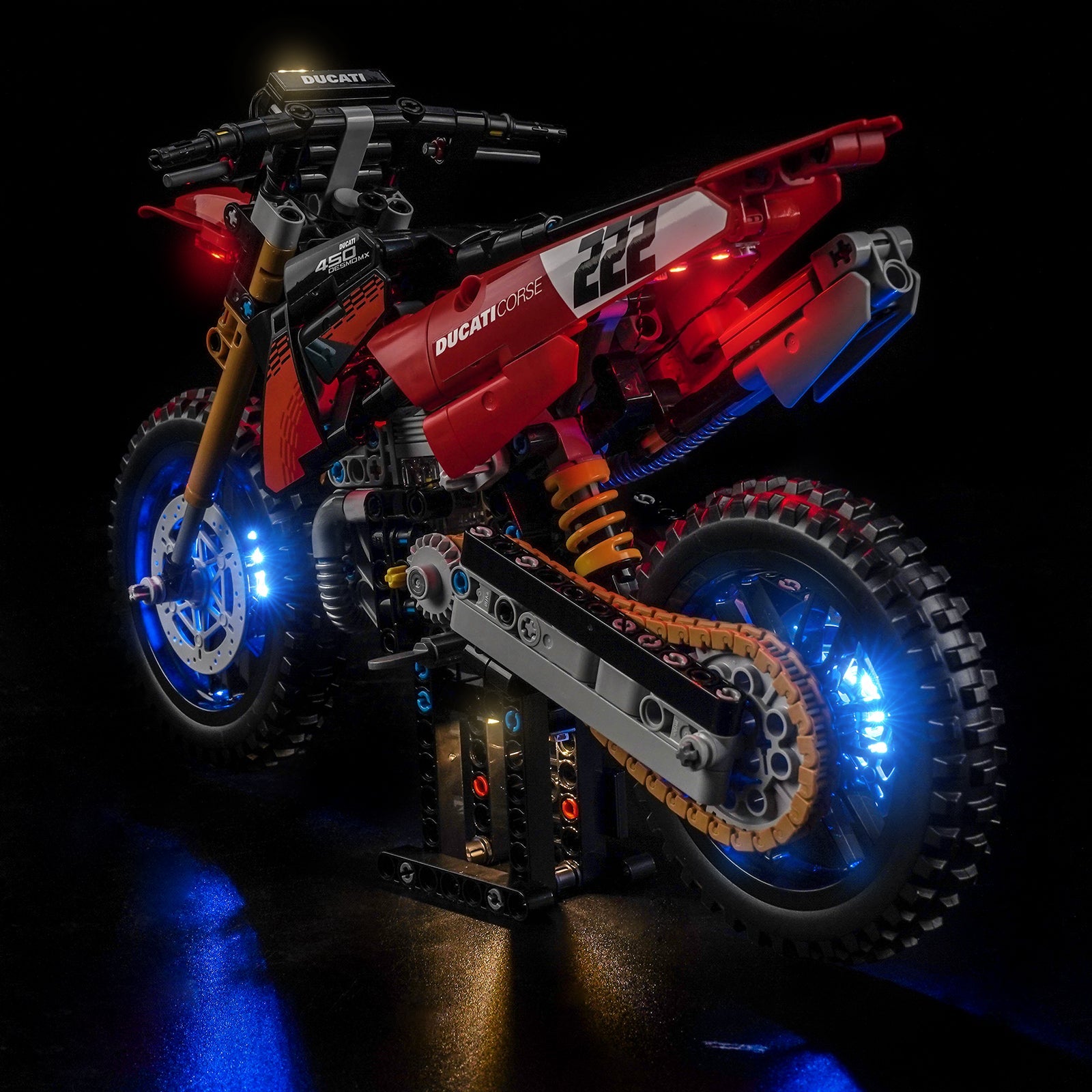 Bricklightlab Light Kit for LEGO Technic Ducati Desmo450 MX Factory Motorcycle 42238