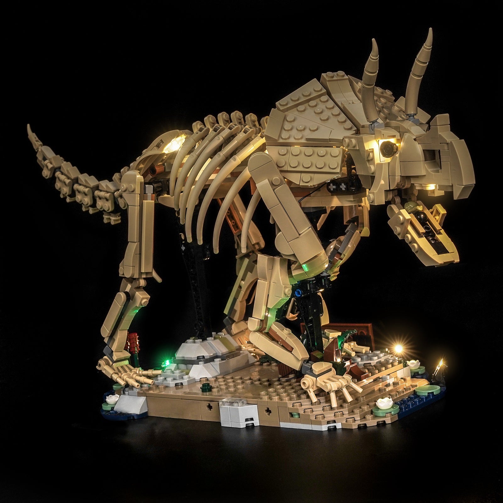LED-Beleuchtungsset für LEGO® Jurassic World Dinosaurier-Fossilien: Triceratops 77985