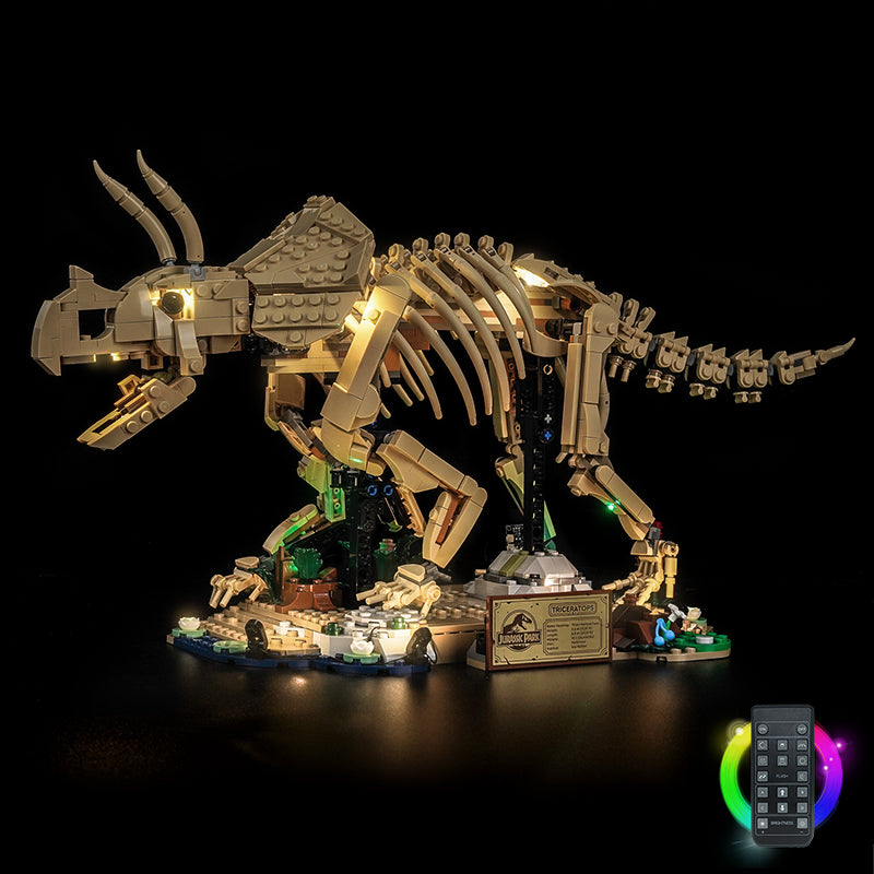 LED-Beleuchtungsset für LEGO® Jurassic World Dinosaurier-Fossilien: Triceratops 77985