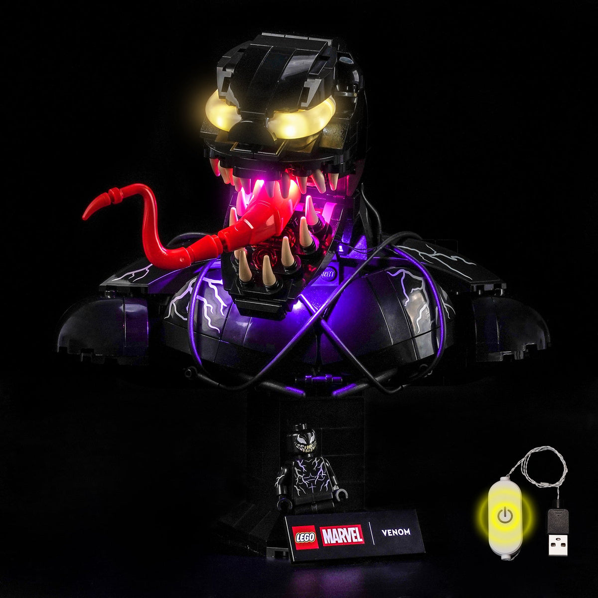 Kit luci LED per LEGO® Marvel Venom Busto 76356