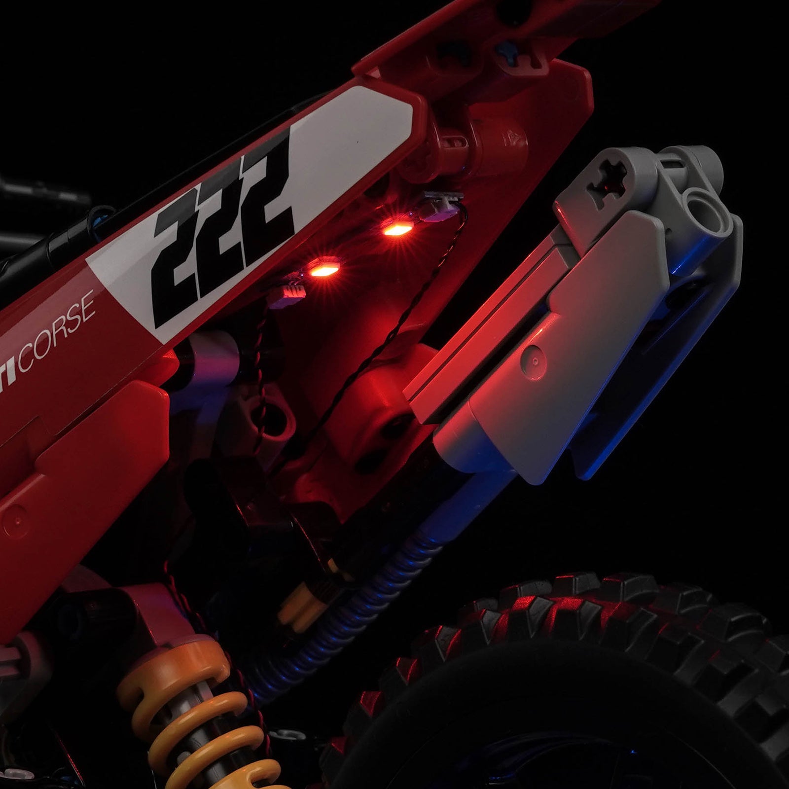 Bricklightlab Light Kit for LEGO Technic Ducati Desmo450 MX Factory Motorcycle 42238