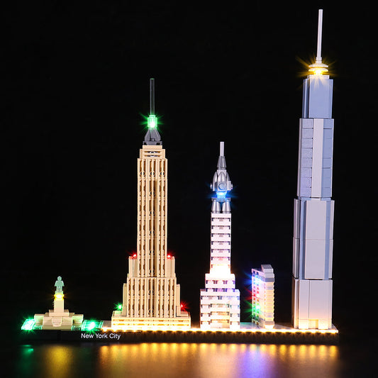 LED-Beleuchtungsset für LEGO® Architecture New York City 21028 Fernbedienungs-Version