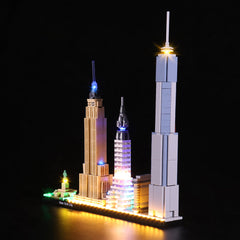 LED-belysningssæt til LEGO® Architecture New York City 21028 fjernbetjeningsversion