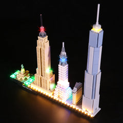 LED-belysningssæt til LEGO® Architecture New York City 21028 fjernbetjeningsversion