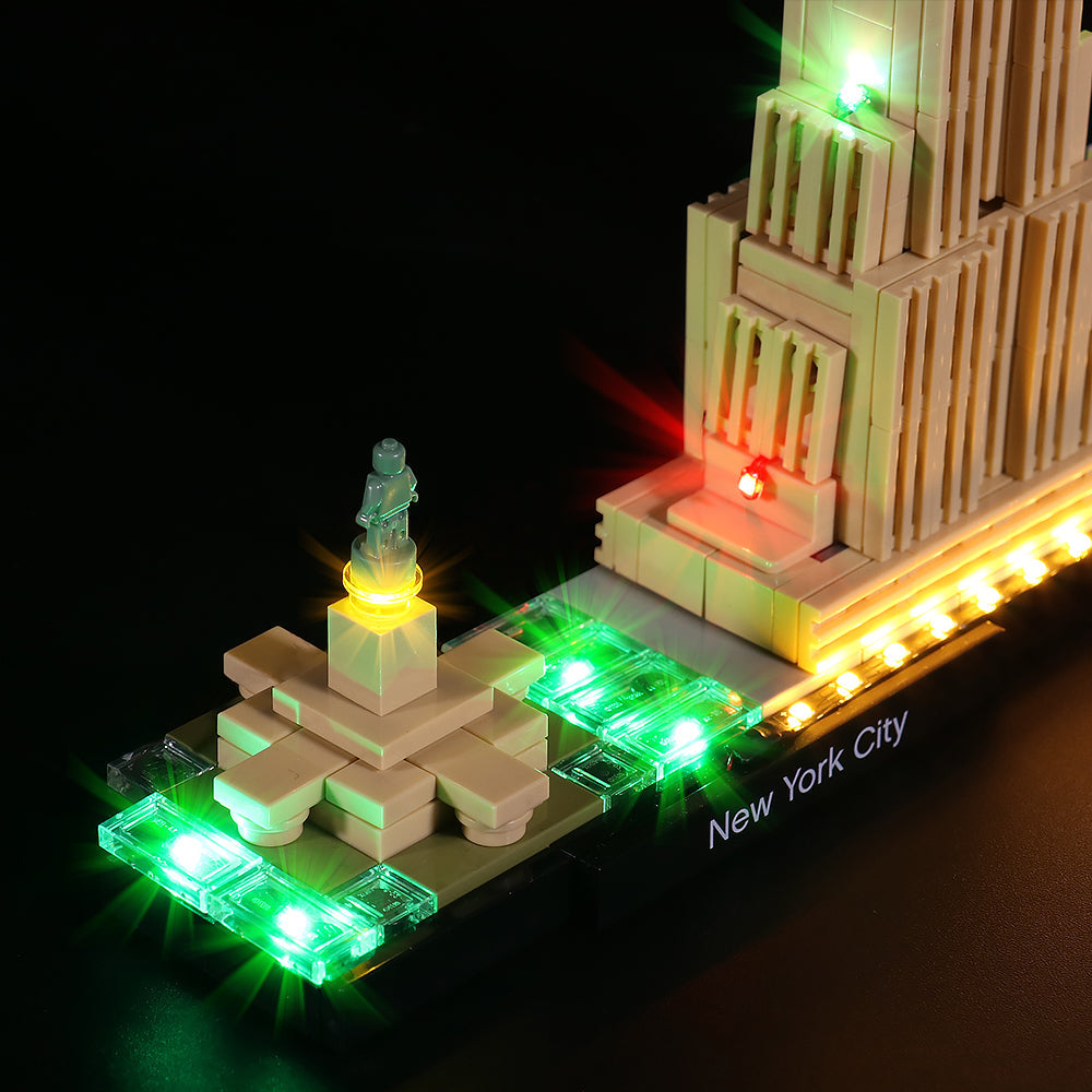 LED-belysningssæt til LEGO® Architecture New York City 21028 fjernbetjeningsversion