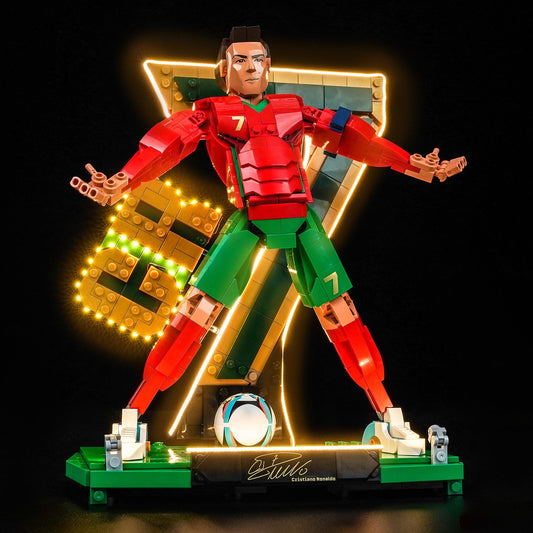 Kit de iluminación LED para LEGO® Editions Cristiano Ronaldo – Leyenda del Fútbol 43016 (Edición GOAT)