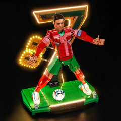 LED-belysningssæt til LEGO® Editions Cristiano Ronaldo – Fodboldlegende 43016 (GOAT Edition)