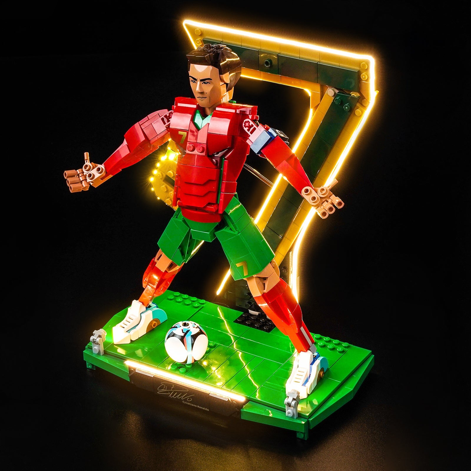 LED-belysningssæt til LEGO® Editions Cristiano Ronaldo – Fodboldlegende 43016 (GOAT Edition)