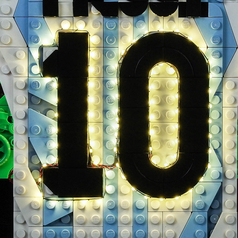 LED-Beleuchtungsset für LEGO®-kompatibles Lionel Messi „Celebration“ MOC 43018 (Elite Edition)