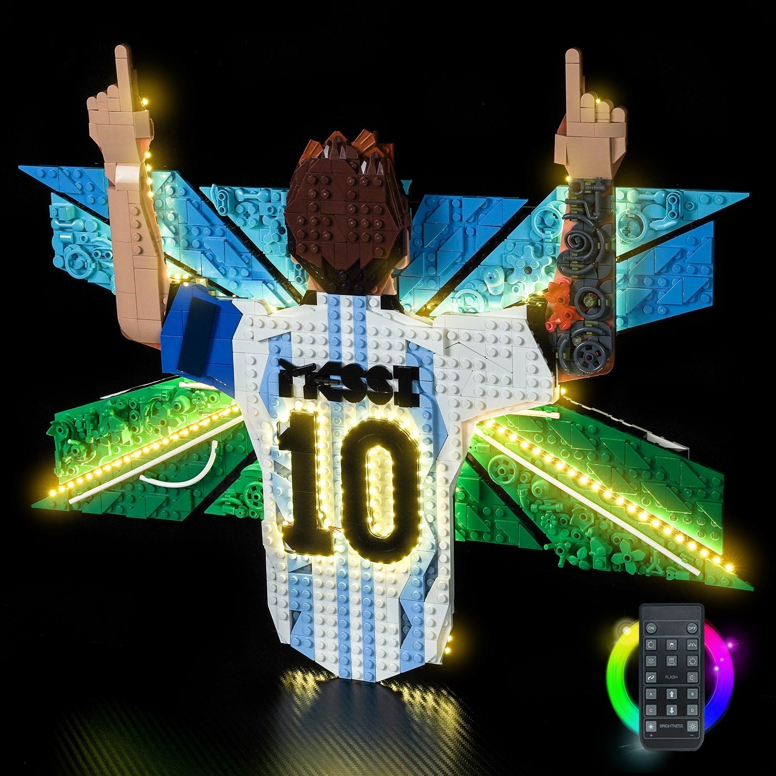 LED-Beleuchtungsset für LEGO®-kompatibles Lionel Messi „Celebration“ MOC 43018 (Elite Edition)