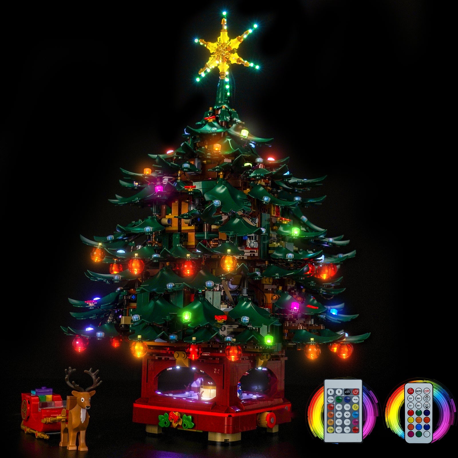 LED-Beleuchtungsset für LEGO® Icons Familien-Weihnachtsbaum (41843)