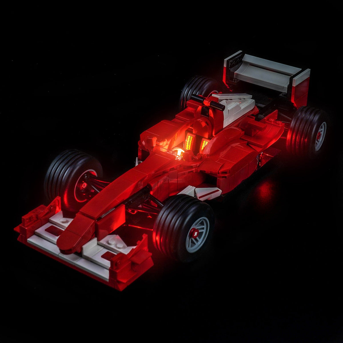 LED-belysningssæt til LEGO® Icons Ferrari F2004 & Michael Schumacher – 11375 fjernbetjeningsversion