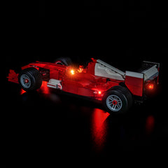 LED-belysningssæt til LEGO® Icons Ferrari F2004 & Michael Schumacher – 11375 fjernbetjeningsversion