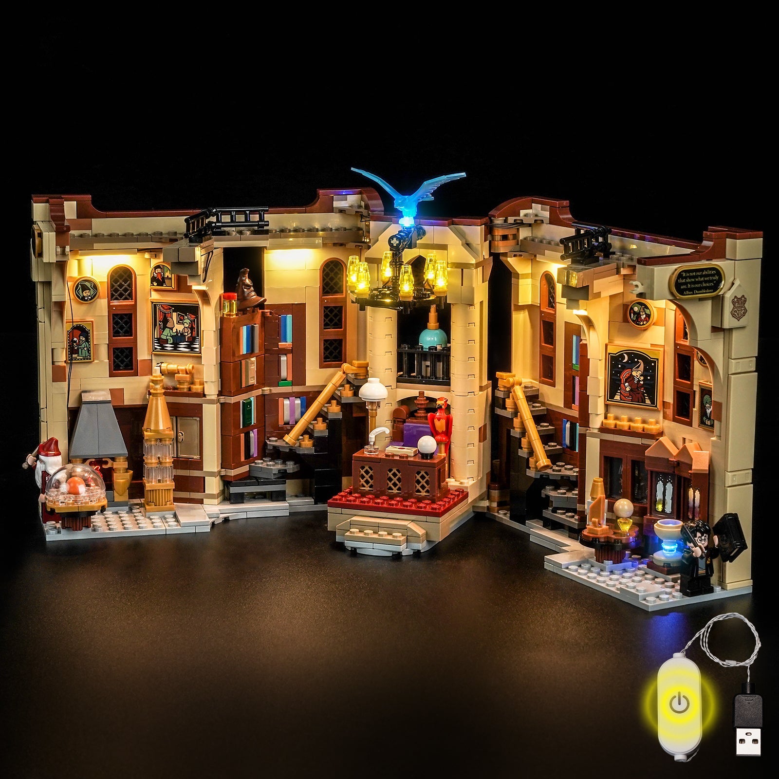 Juego de luces LED para el sujetalibros de LEGO® Harry Potter™: Oficina de Dumbledore 76478