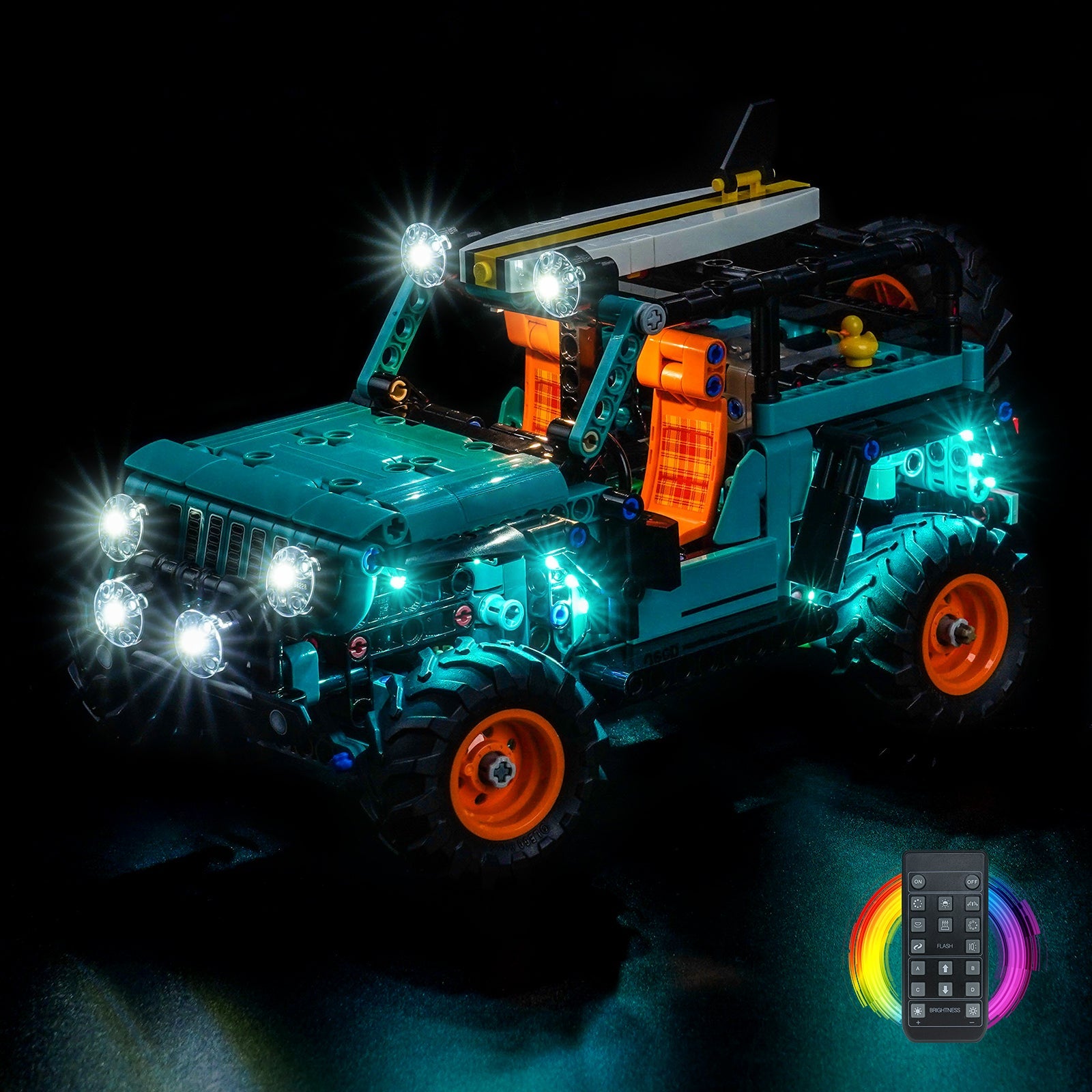 Set de Iluminación LED para LEGO® Technic Jeep® Wrangler Rubicon – 42227 Versión con Control Remoto