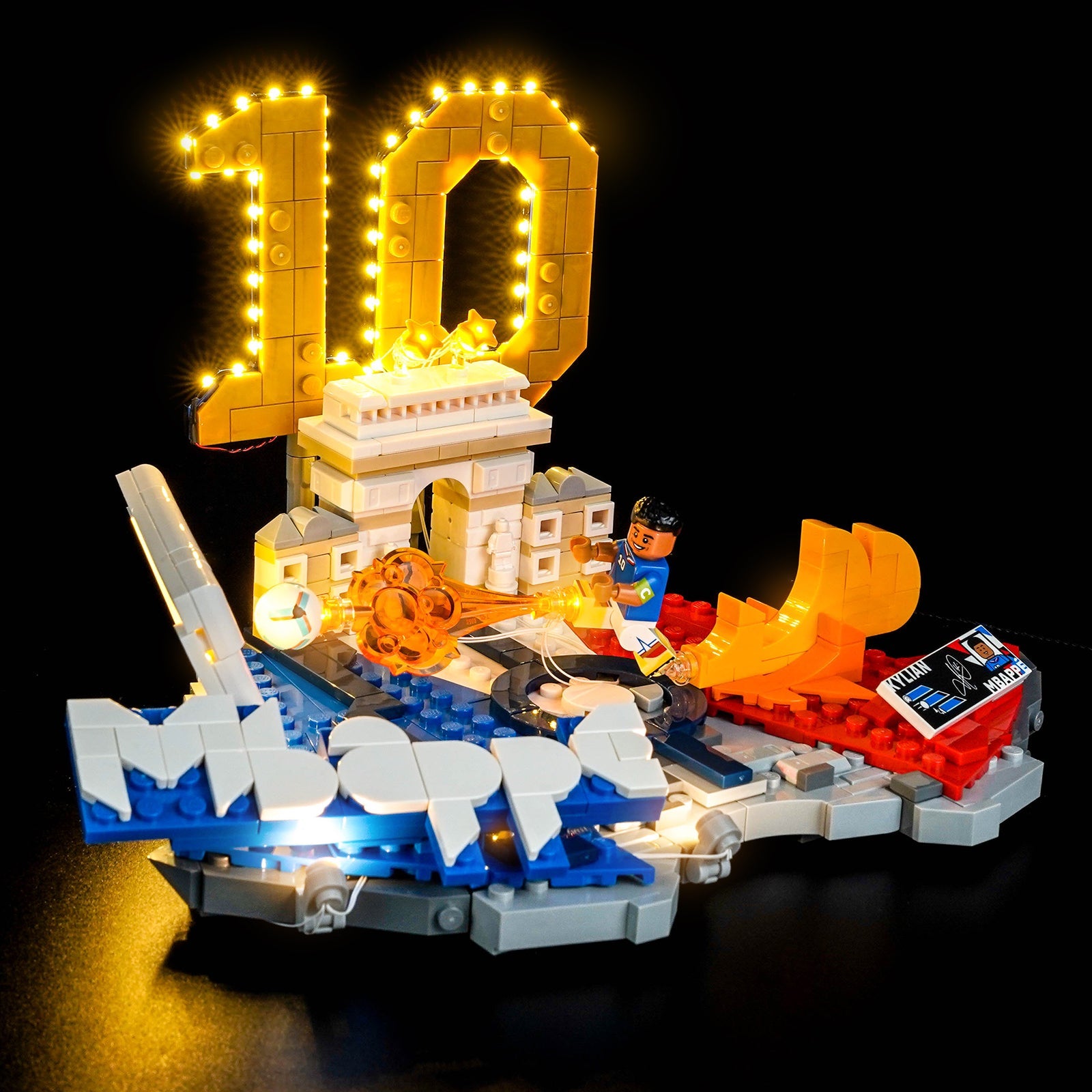 LED-belysningssæt til LEGO® Editions Kylian Mbappé – Fodboldhøjdepunkter 43013 (Elite Edition)