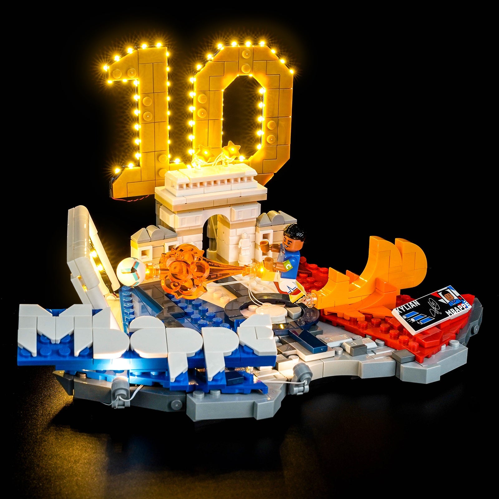 LED-belysningssæt til LEGO® Editions Kylian Mbappé – Fodboldhøjdepunkter 43013 (Elite Edition)
