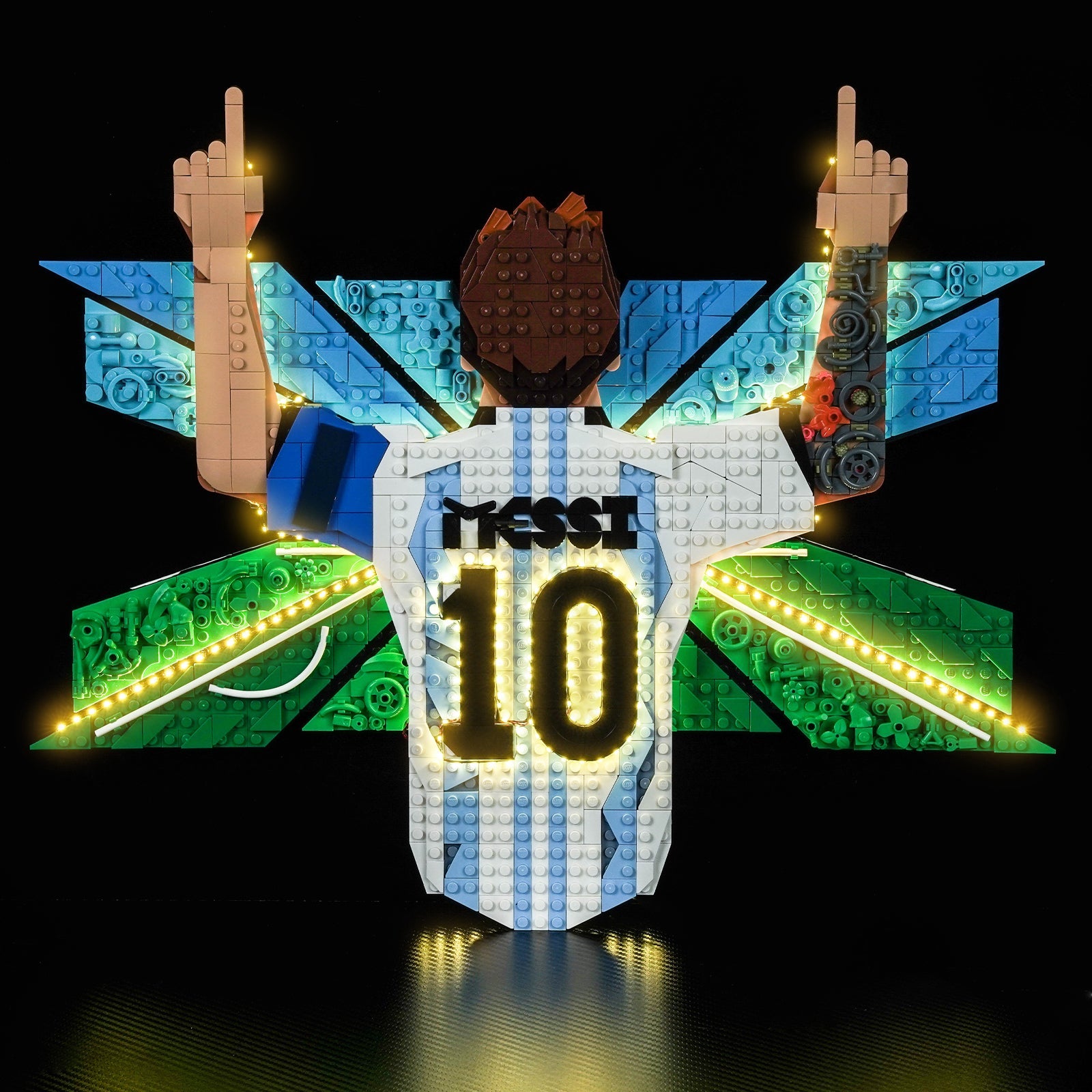 LED-Beleuchtungsset für LEGO®-kompatibles Lionel Messi „Celebration“ MOC 43018 (Elite Edition)