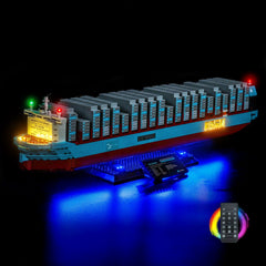 LED-belysningssæt til LEGO® Maersk Dual-Fuel Containerskib – 40955 fjernbetjeningsversion