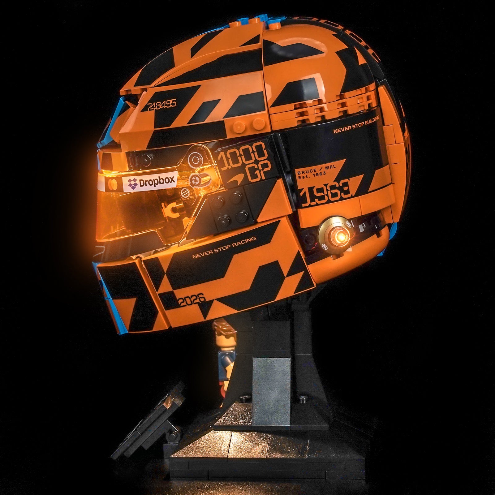 LED-Beleuchtungsset für LEGO® Icons McLaren Mastercard F1® Team Oscar Piastri Helm 43017