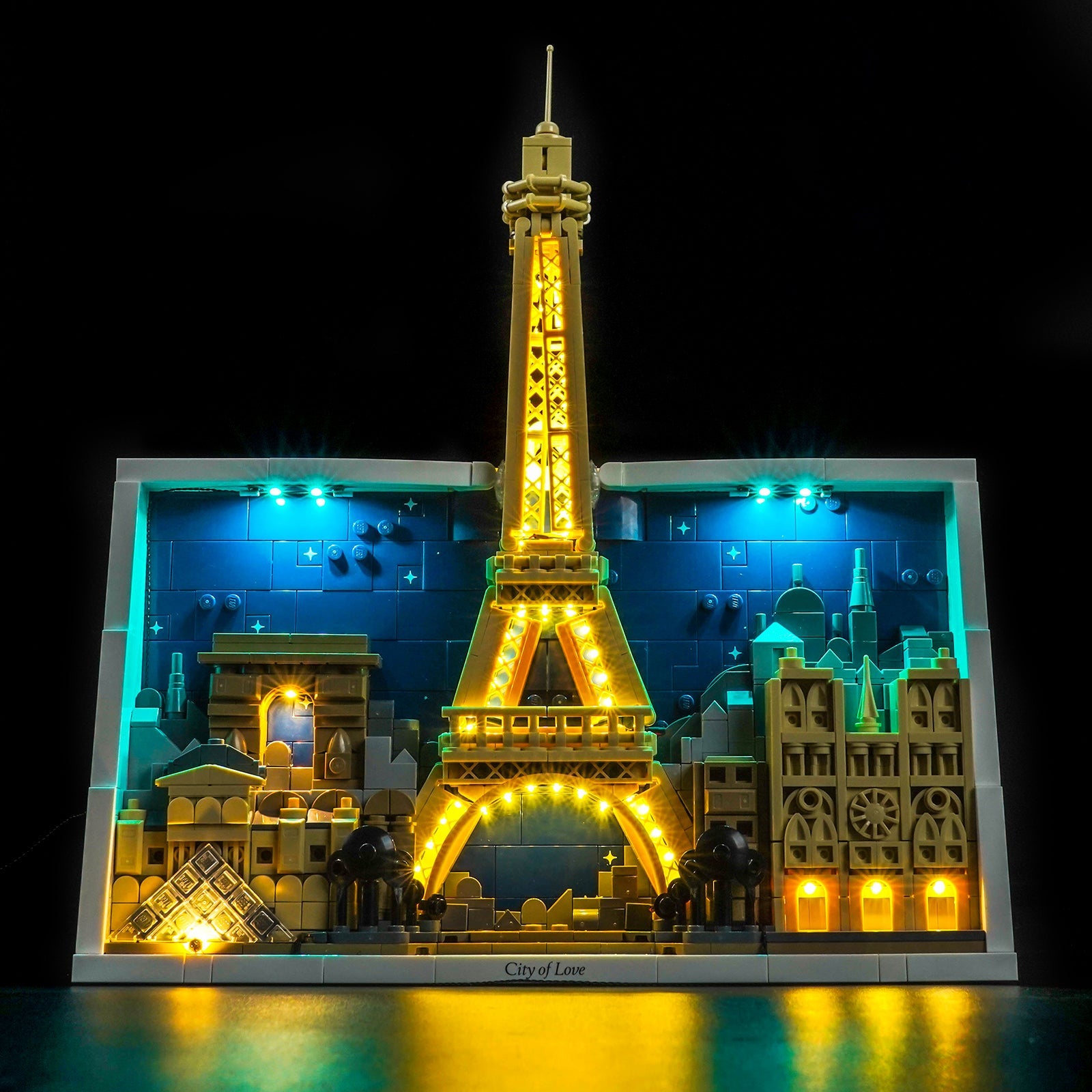 LED-belysningssæt til LEGO® Architecture Paris 21064 fjernbetjeningsversion