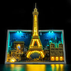 LED-belysningssæt til LEGO® Architecture Paris 21064 fjernbetjeningsversion