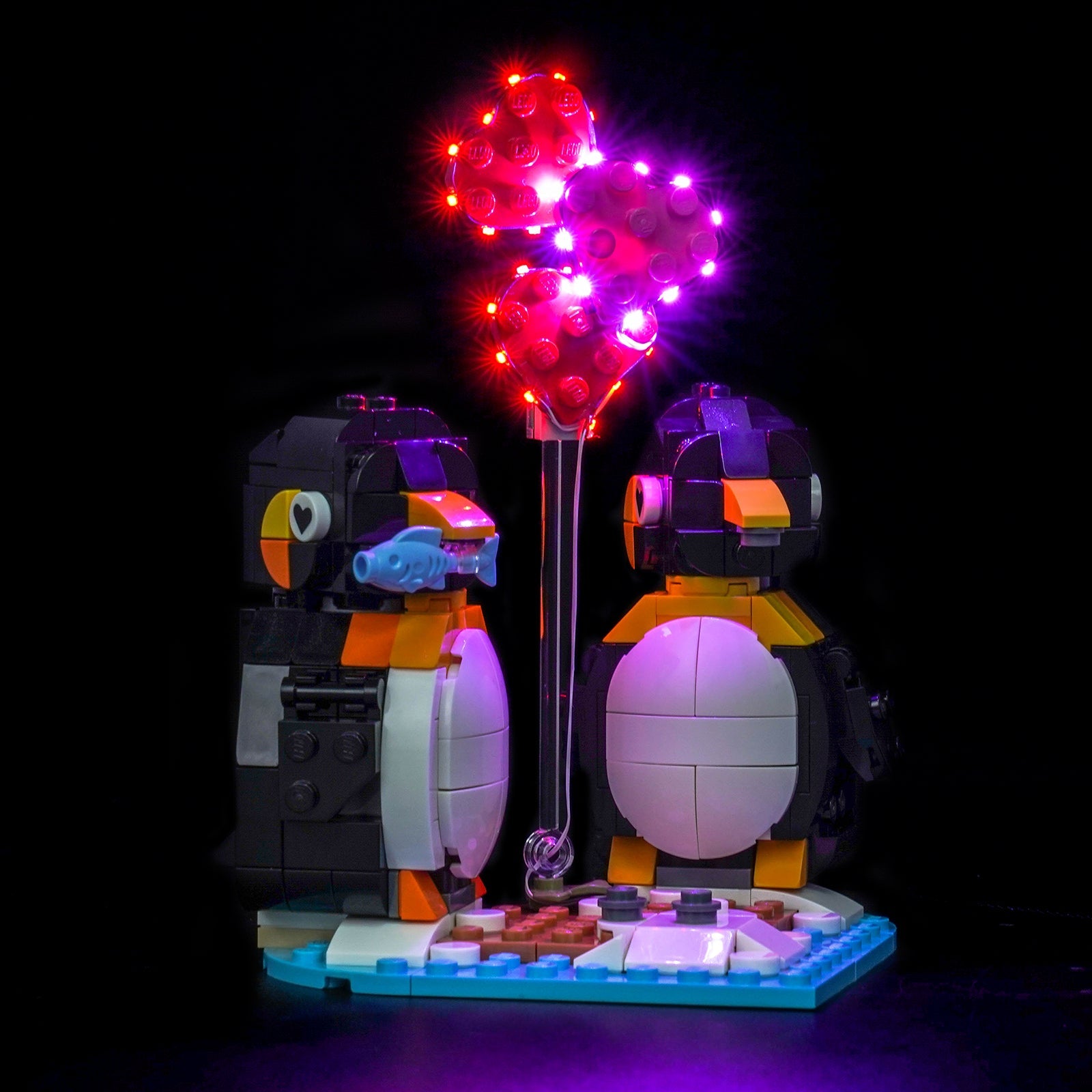 Kit di Illuminazione LED per LEGO® Pinguini Innamorati 40886 – Versione con Telecomando