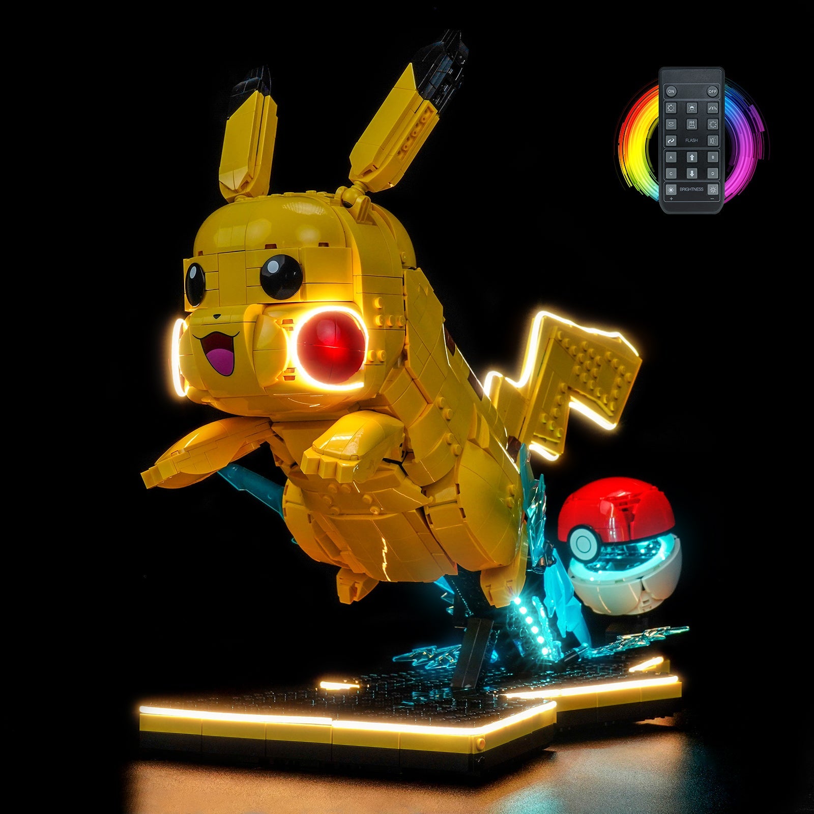 Set de Iluminación LED para LEGO® Pokémon Pikachu y Poké Ball – 72152 Versión con Control Remoto