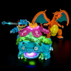 LED-Beleuchtungsset für LEGO® Pokémon Bisaflor, Glurak und Turtok – 72153 Fernbedienungs-Version