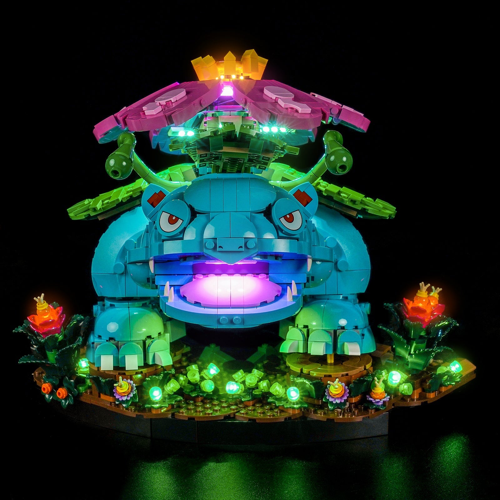 LED-Beleuchtungsset für LEGO® Pokémon Bisaflor, Glurak und Turtok – 72153 Fernbedienungs-Version