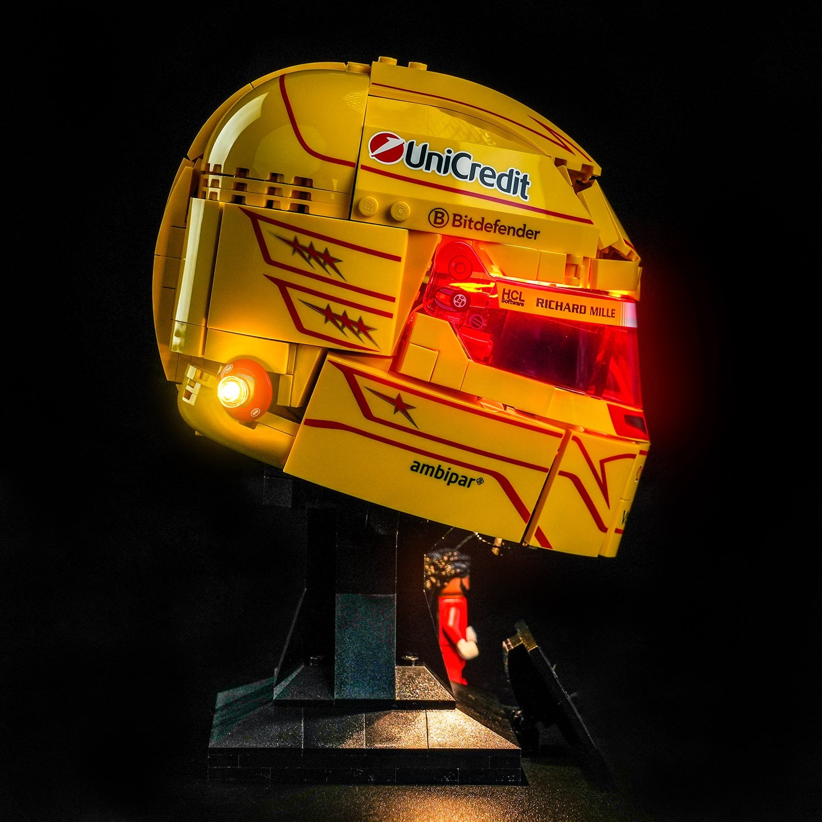 LED-belysningssæt til LEGO® Editions Scuderia Ferrari HP Lewis Hamilton Hjelm 43022 (Elite Edition)